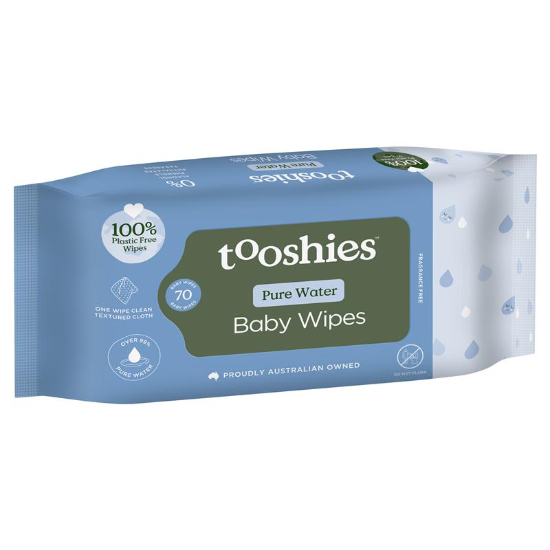 Tooshies Baby Wipes Pure Water 70 Pack
