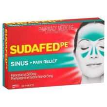 Sudafed PE Sinus + Pain Relief Tablets 24 Pack