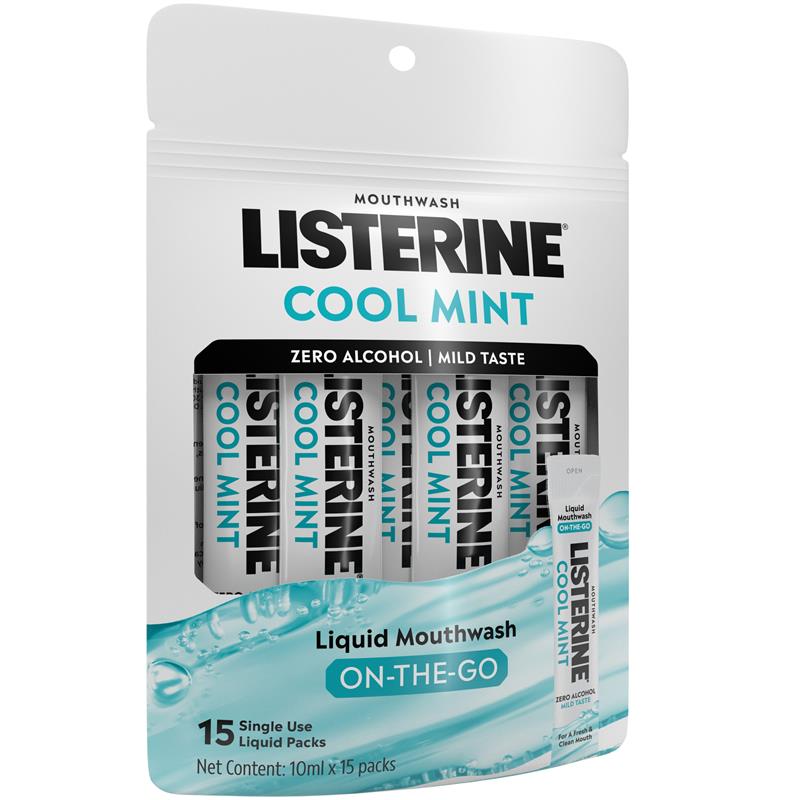 Listerine Mouthwash Cool Mint Zero 10ml x 15 Pack