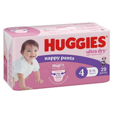 Huggies Ultra Dry Nappy Pants Size 4 9-14kg Girl 29 Pack