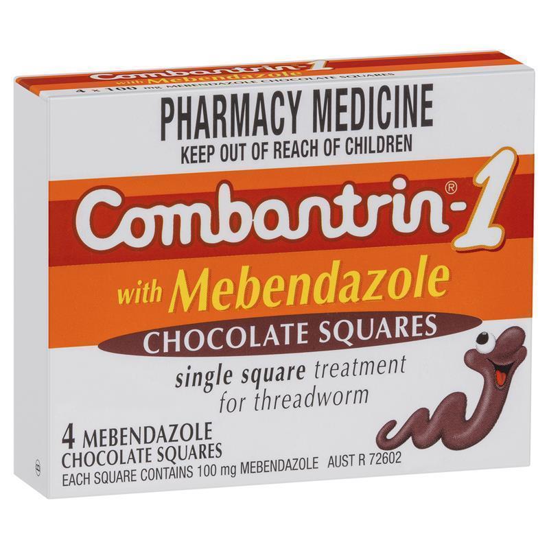 Combantrin -1 Threadworm Chocolate Squares 4 Pack