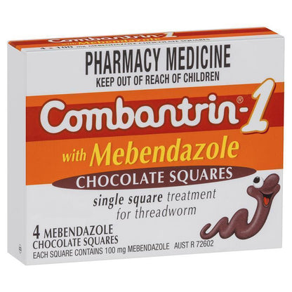 Combantrin -1 Threadworm Chocolate Squares 4 Pack