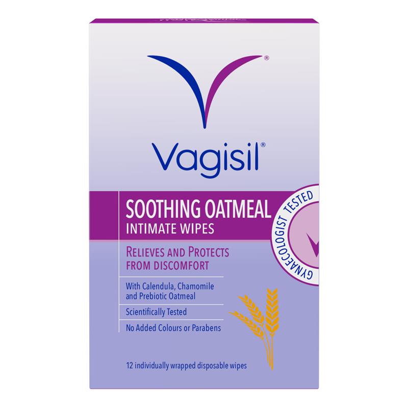 Vagisil Soothing Oatmeal Wipes 12pk
