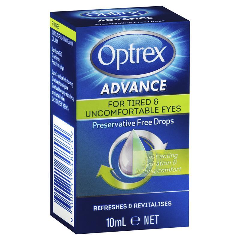 Optrex Advance Preservative Free Tired Eye Drops 10mL - GimmeNow