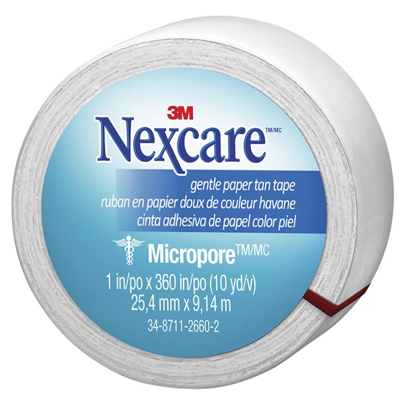 Nexcare Micropore Gentle Paper Tape White 25.4mm x 9.14m