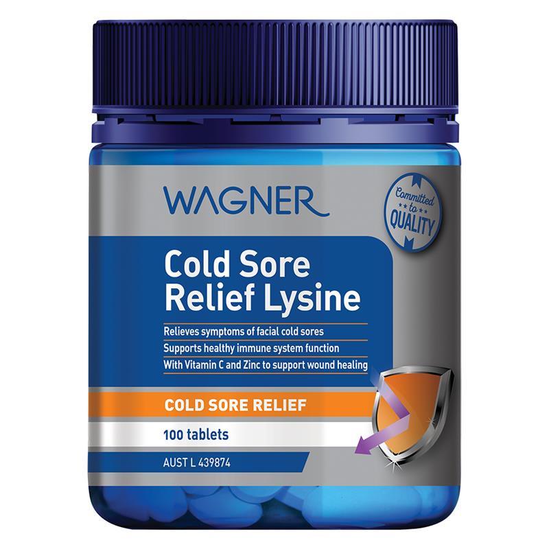 Wagner Cold Sore Relief Lysine 100 Tablets