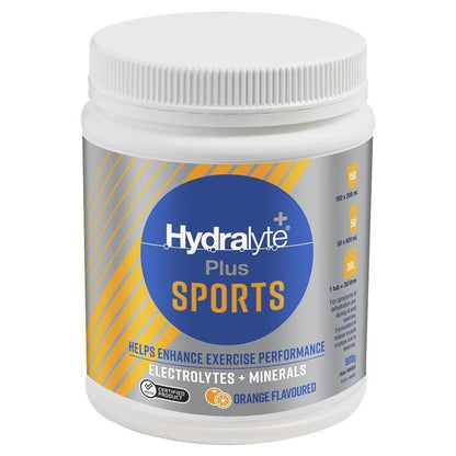 Hydralyte Plus Sports Orange Flavoured Powder 900g