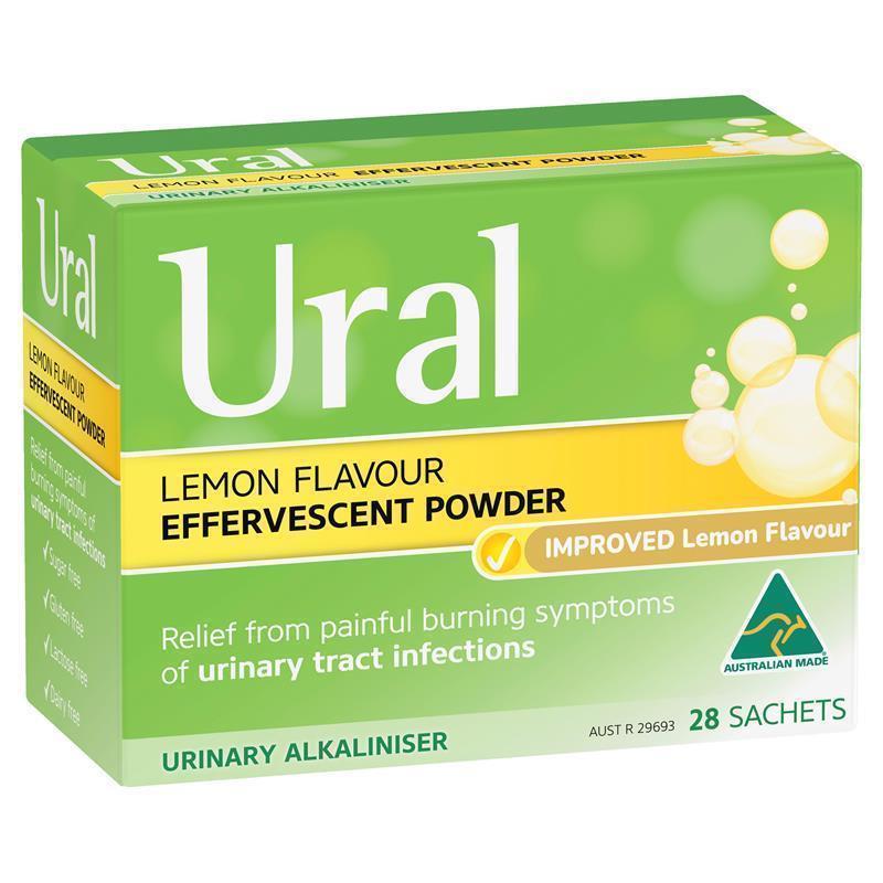 Ural Effervescent Powder Lemon 28 Sachets