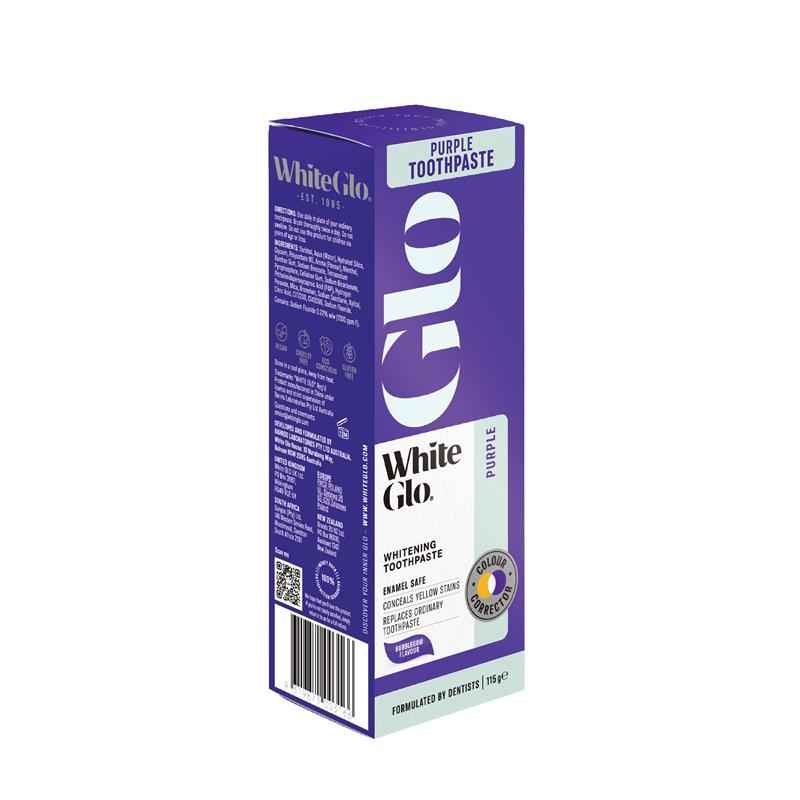 White Glo Toothpaste Purple Tooth Toner 115g