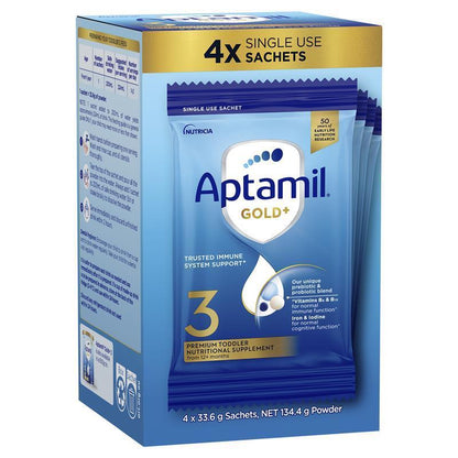Aptamil Gold+ Stage 3 Sachets 4x33.6g