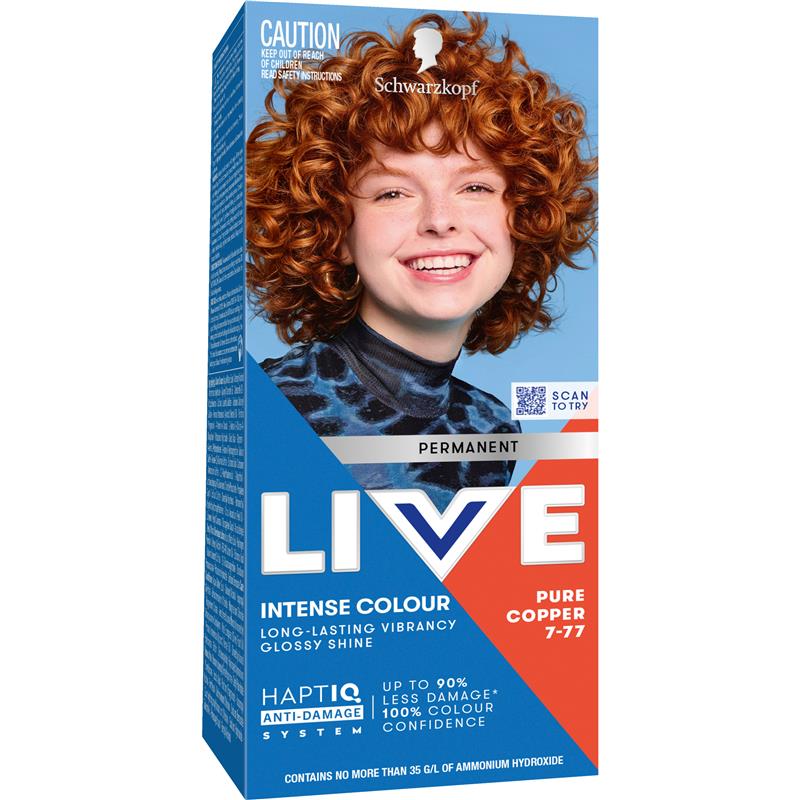 Schwarzkopf Live Colour Permanent 7.77 Pure Copper