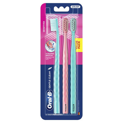 Oral B Toothbrush SensitiveX Gentle Clean 3 Pack - GimmeNow