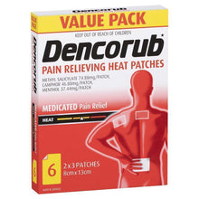 Dencorub Pain Relieving Heat Patches Value 6 Pack - GimmeNow