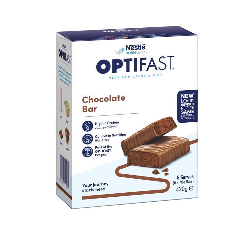 Optifast VLCD Bars Chocolate 6 X 70g