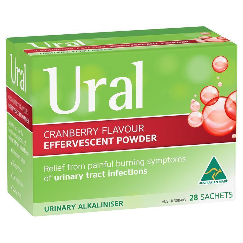 Ural Effervescent Powder Cranberry 28 Sachets
