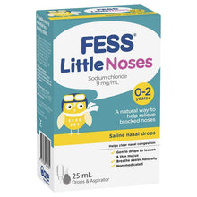 Fess Little Noses Saline Nose Drops +Aspirator 25ml - GimmeNow