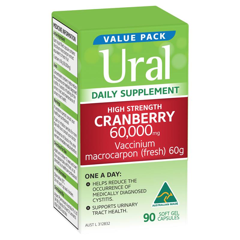 Ural High Strength Cranberry 60000mg 90 Capsules