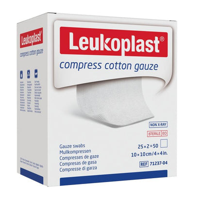 Leukoplast Compress Cotton Gauze 10 x 10cm 50 Pack
