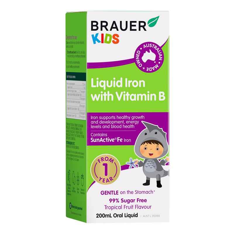 Brauer Kids Liquid Iron with Vitamin B 200ml