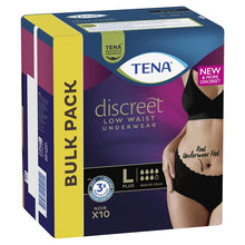 Tena Pants Discreet Black Large 10 Pack
