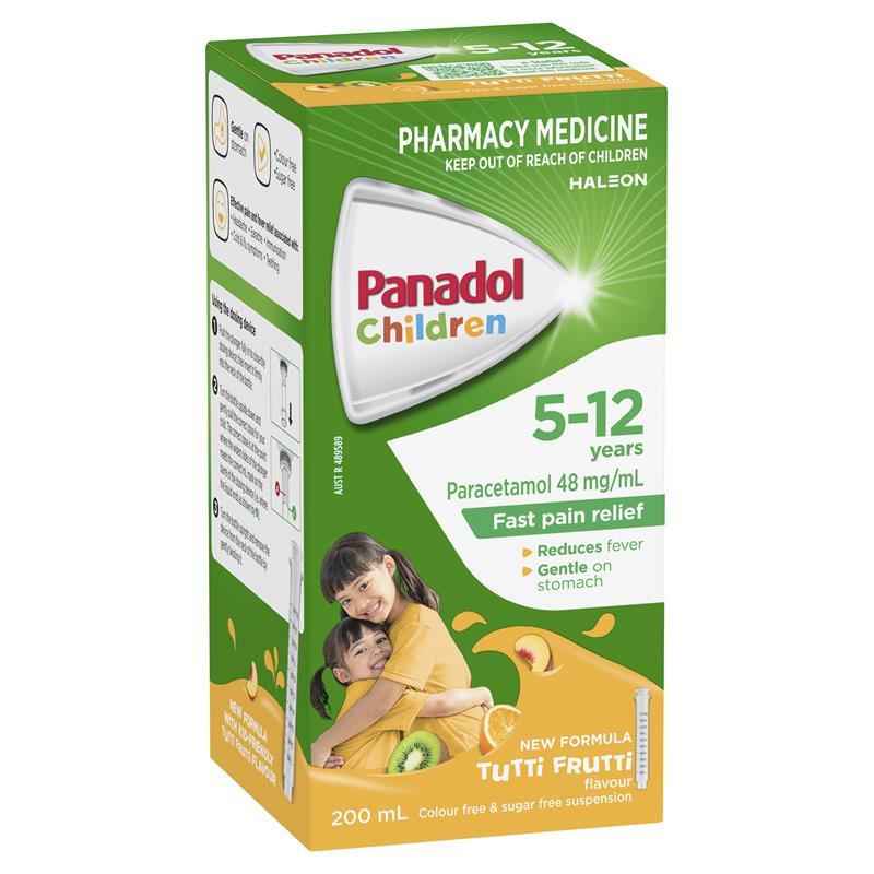 Panadol Childrens 5-12 Years Tutti Frutti 200ml