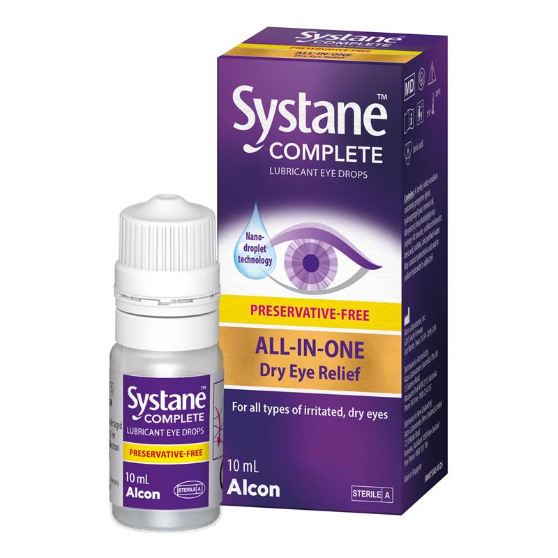 Systane Complete Preservative Free Lubricant Eye Drops 10ml