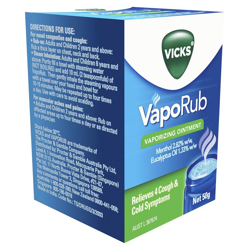 Vicks VapoRub Ointment Decongestant Chest Rub 50g