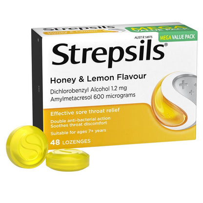 Strepsils Honey and Lemon 48 Lozenges