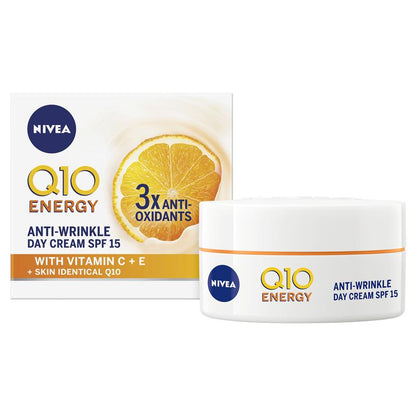 NIVEA Q10 Power + Vitamin C Energy Face Moisturiser SPF15 50ml
