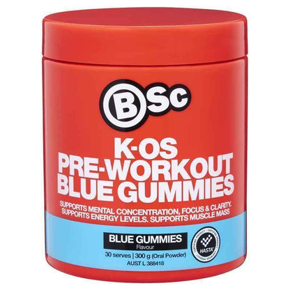 BSc K-OS Pre-Workout Blue Gummies 300g