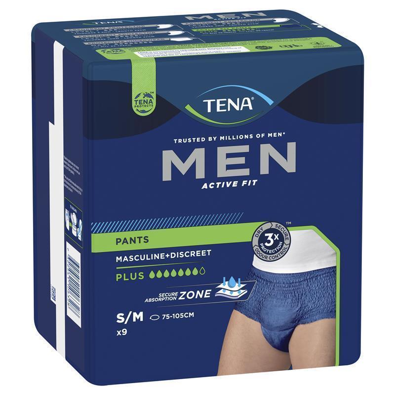 TENA Pant Men Active Fit Plus Medium 9 Pack