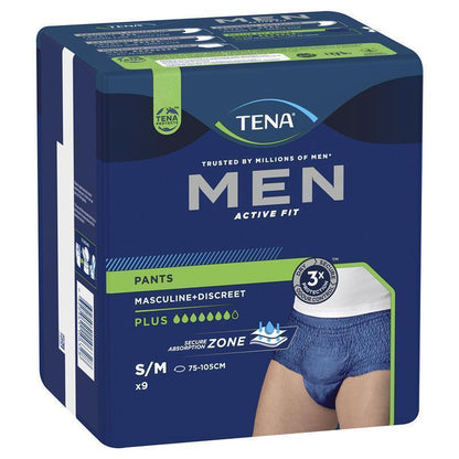 TENA Pant Men Active Fit Plus Medium 9 Pack