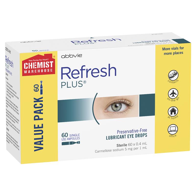 Refresh Plus Eye Drop 0.4ml 60 Vials Exclusive Pack