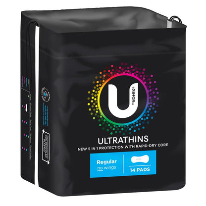 U By Kotex Ultrathins Pads Regular 14 Pack