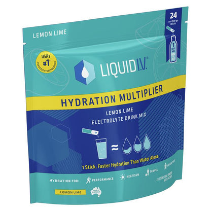 Liquid IV Hydration Lemon Lime 24 Sachets - GimmeNow