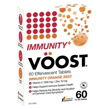 Voost Immunity Orange Zest Effervescent Tablets 60 Pack Exclusive Size