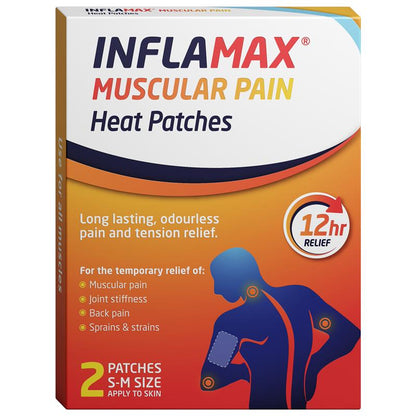 Inflamax Muscular Pain Heat Patches Reg 2 Patches