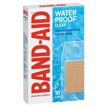 Band-Aid Waterproof Clear Large 10