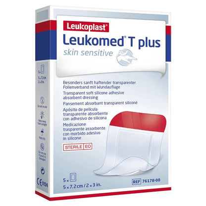 Leukomed T Plus Skin Sensitive Transparent 5cm x 7.2cm 5 Pack
