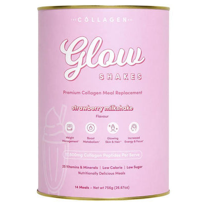 The Collagen Co Glow Shakes Strawberry Milkshake 756g
