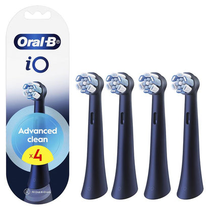 Oral B Power Toothbrush iO Advanced Clean Refills Black 4 Pack