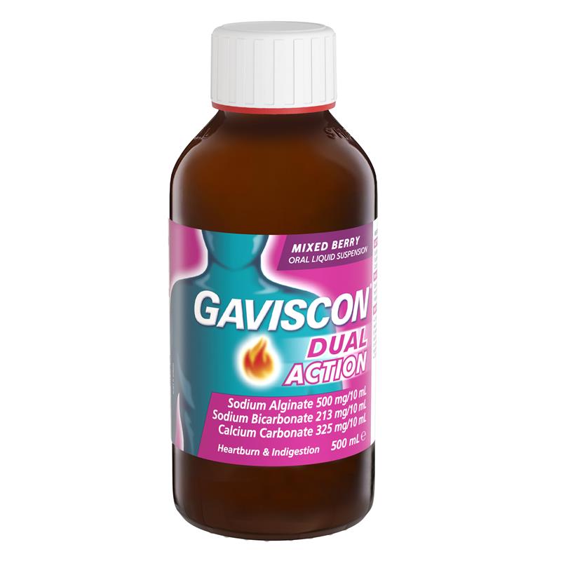 Gaviscon Dual Action Liquid Mixed Berry 500ml