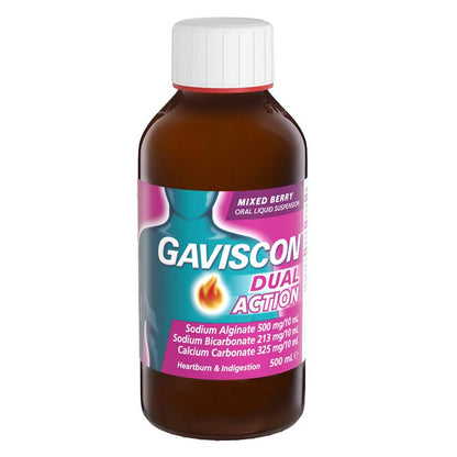 Gaviscon Dual Action Liquid Mixed Berry 500ml