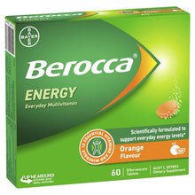 Berocca Energy Orange 60 Effervescent Tablets Exclusive Size