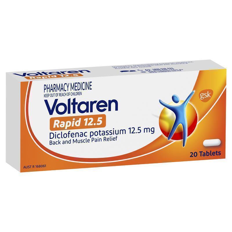 Voltaren Rapid 12.5mg Pain Relief Tablets 20