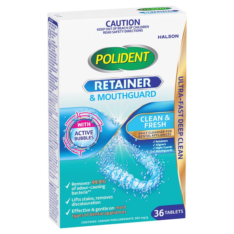Polident Retainer and Mouthguard Cleanser 36 Tablets
