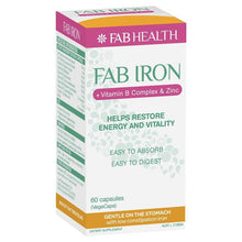 Fab Iron + Vitamin B Complex and Zinc 60 Capsules