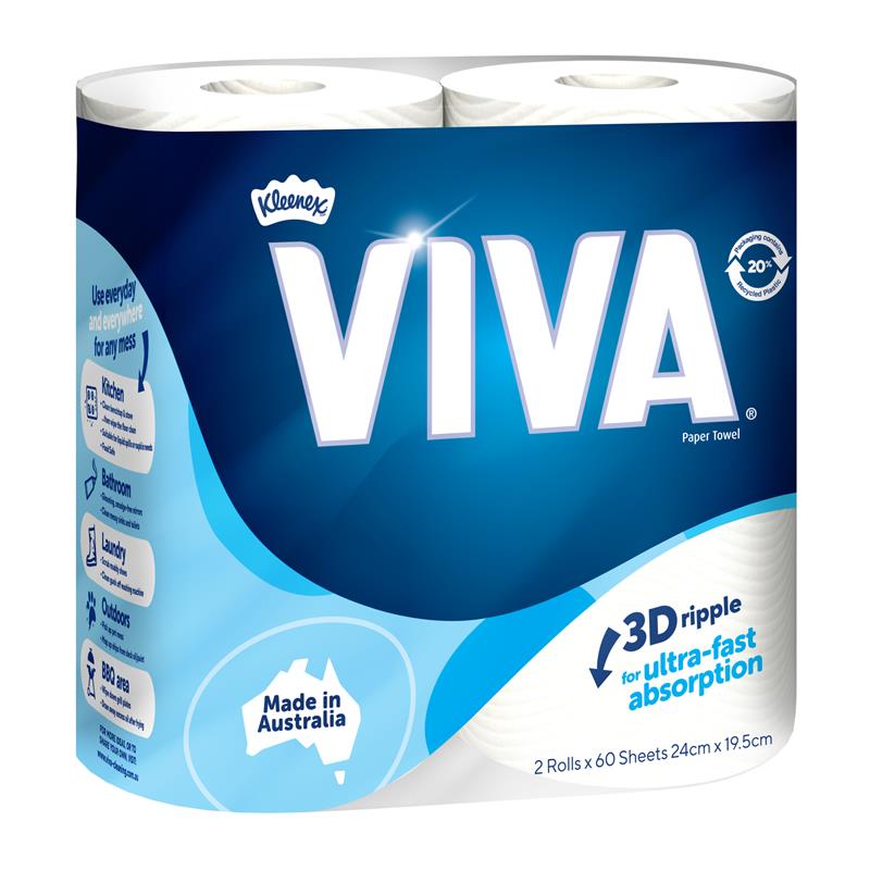 Kleenex Viva White Paper Towel 2 Pack
