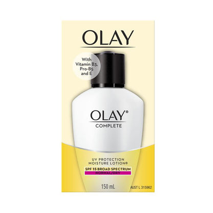 Olay Complete UV Protection Moisturiser Lotion Normal/Dry SPF15 150mL - GimmeNow