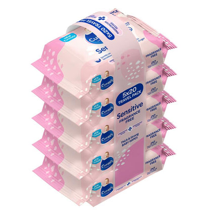 Curash Babycare Fragrance Free Wipes 5 x 20